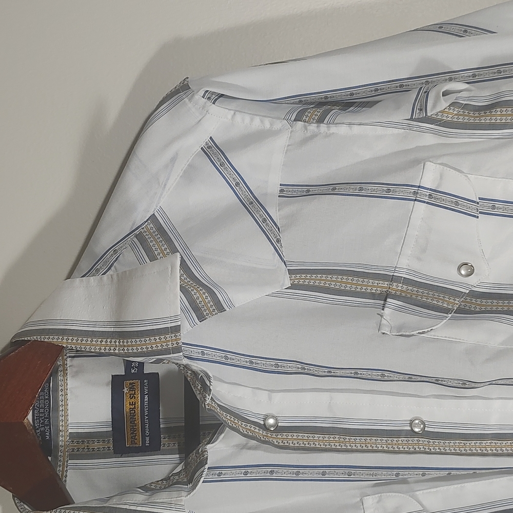 Men's: western Long Sleeve Button Down Shirt.